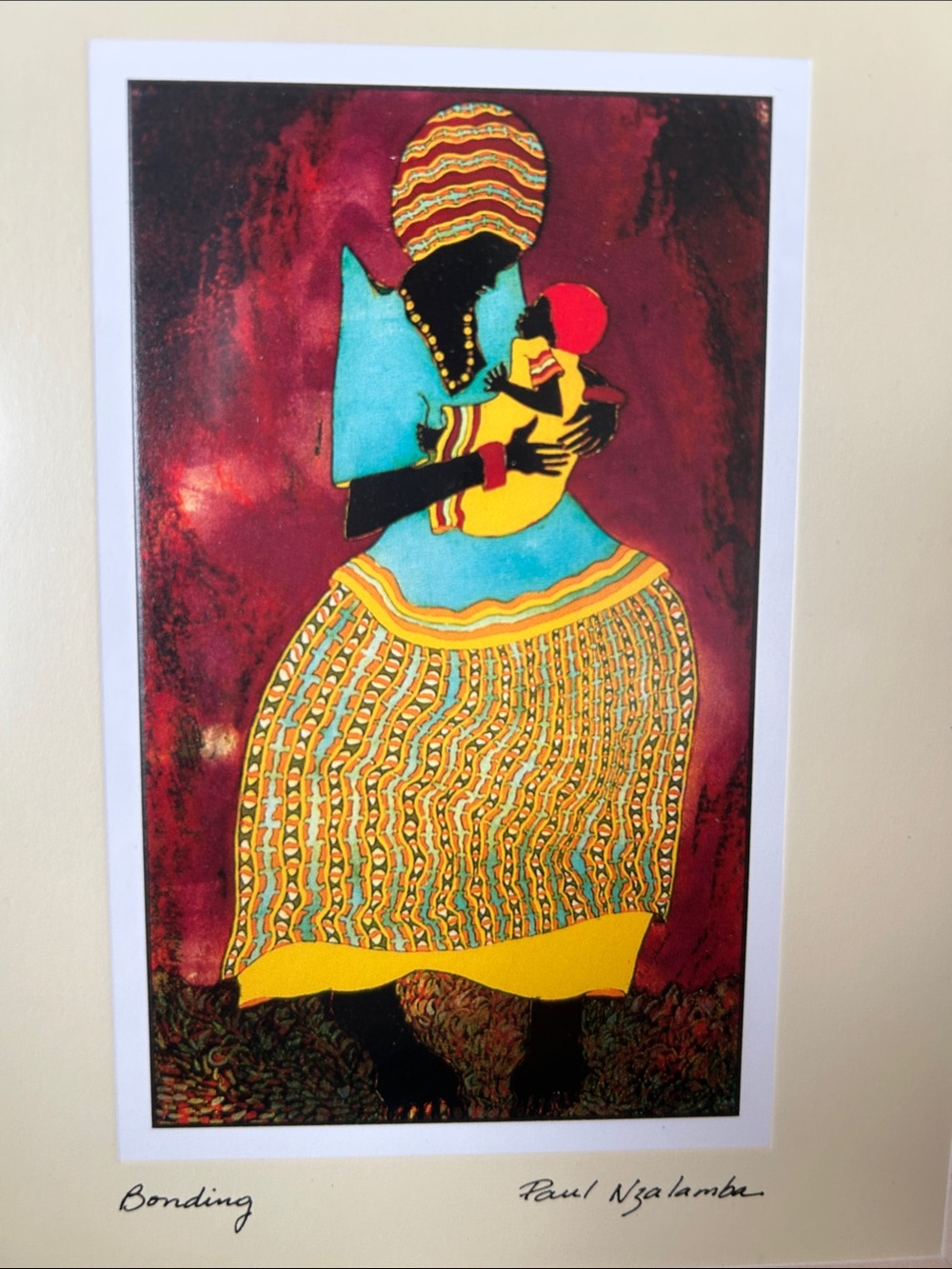 Paul Nzalamba “Bonding” Framed Print
